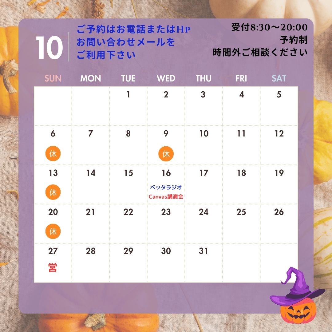 10月営業日